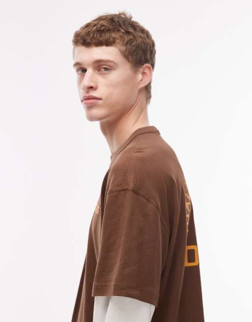 Dickies – Payson – Brun t-shirt i två lager med långa ärmar, 3 av 5