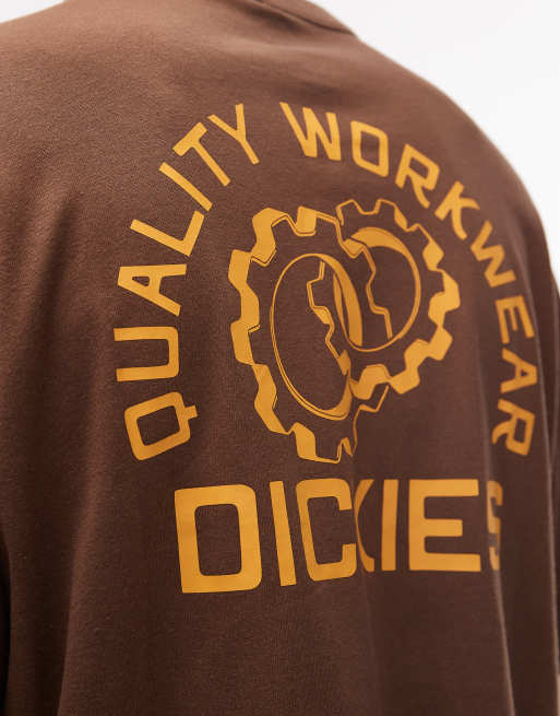 Dickies – Payson – Brun t-shirt i två lager med långa ärmar, 5 av 5