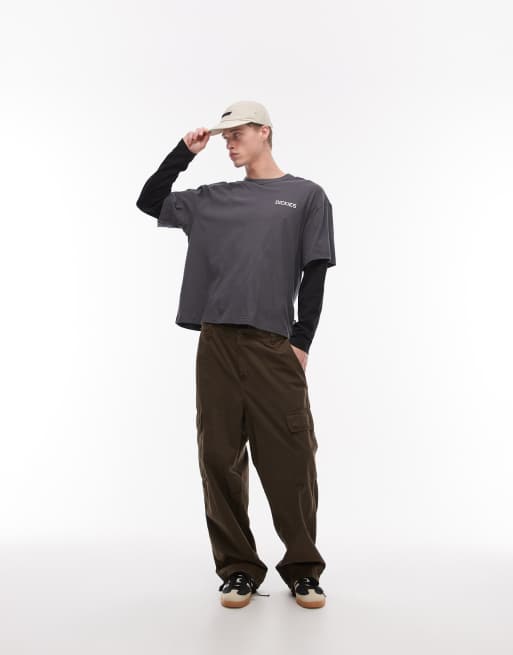 Dickies – Payson – Svart t-shirt i två lager med långa ärmar, 2 av 5