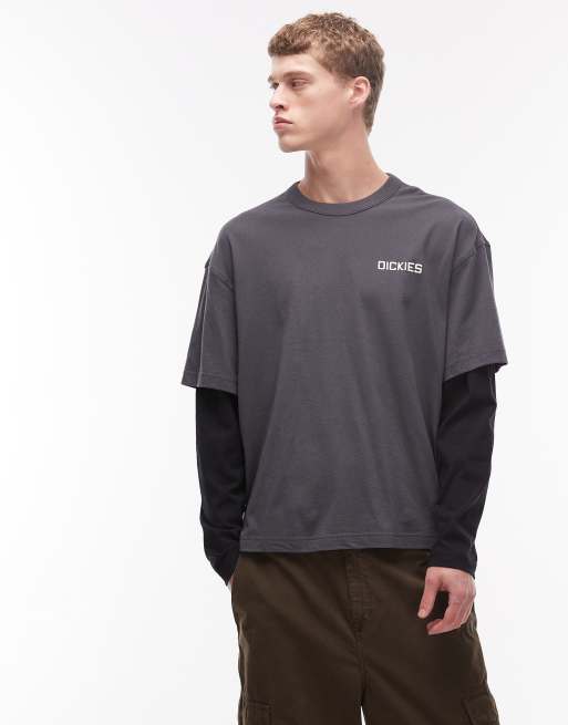 Dickies – Payson – Svart t-shirt i två lager med långa ärmar, 3 av 5