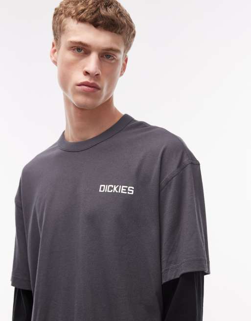Dickies – Payson – Svart t-shirt i två lager med långa ärmar, 5 av 5