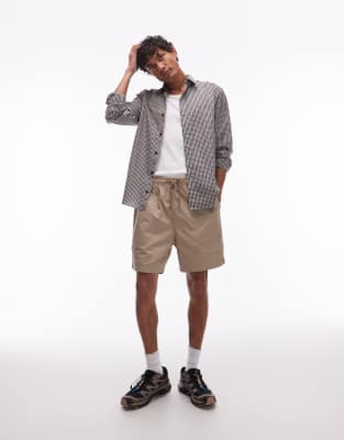 Dickies Dickies pelican rapids cotton shorts in light tan-Brown