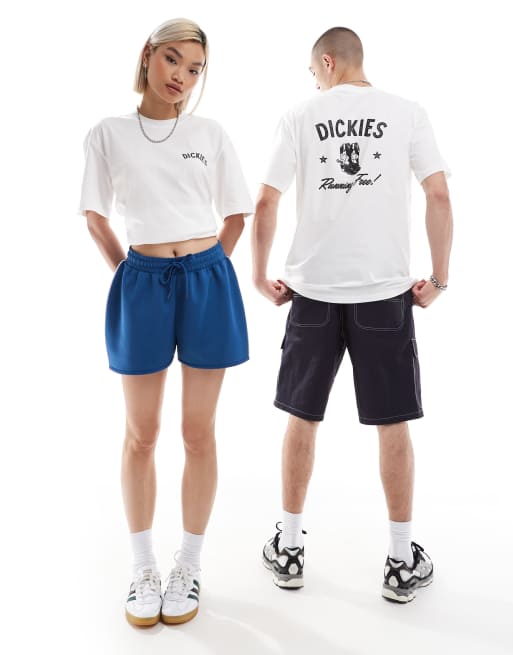 Dickies – Petersburg – Biały T-shirt z kowbojskim nadrukiem na plecach, tylko w ASOS