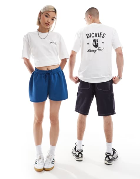 Dickies – Petersburg – Vit t-shirt med tryck baktill i cowboystil, exklusivt hos ASOS - view 1