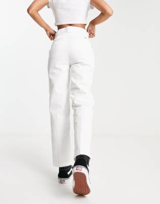 DICKIES Jasper Wide Leg Pants Bone White