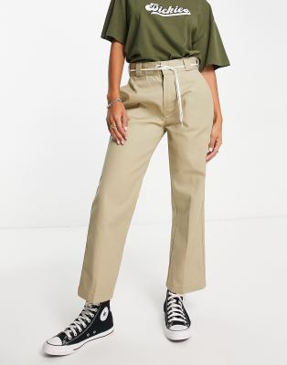Dickies Dickies Phoenix cropped trousers in beige-Neutral