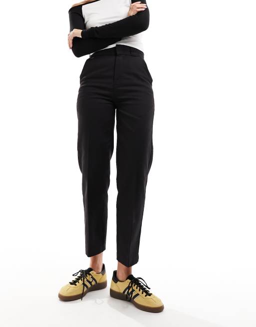 Phoenix Split Hem Trousers in Black, Trousers & Shorts