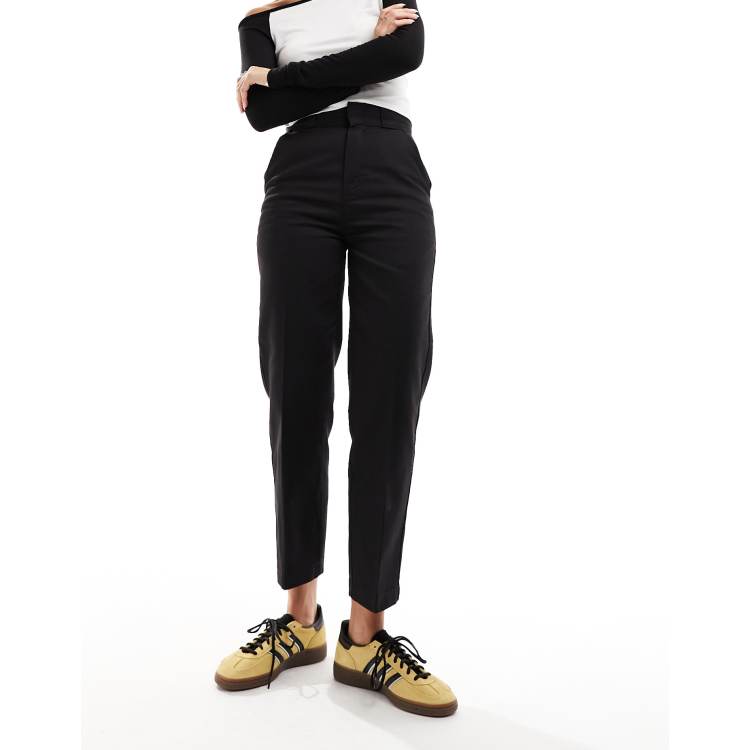 Dickies phoenix cropped trousers in black, Cra-wallonieShops