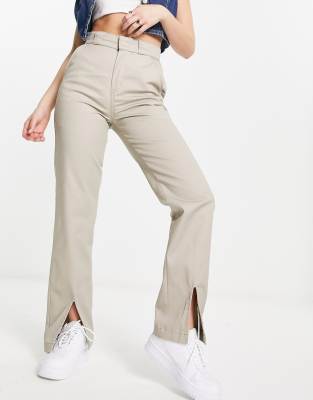 Dickies Elizaville work trousers in beige-Green, £20.00