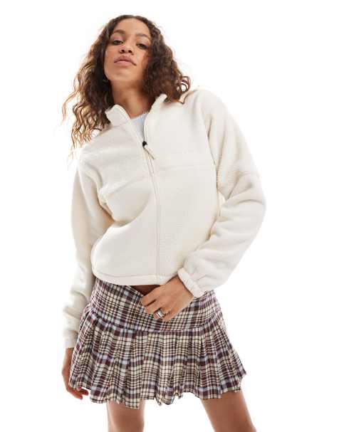 Dickies - Pile bianco sporco con zip corta - view 1