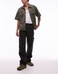 [Dickies] Dickies pinstripe carpenter pants in black and off white W30 L32 BLACK