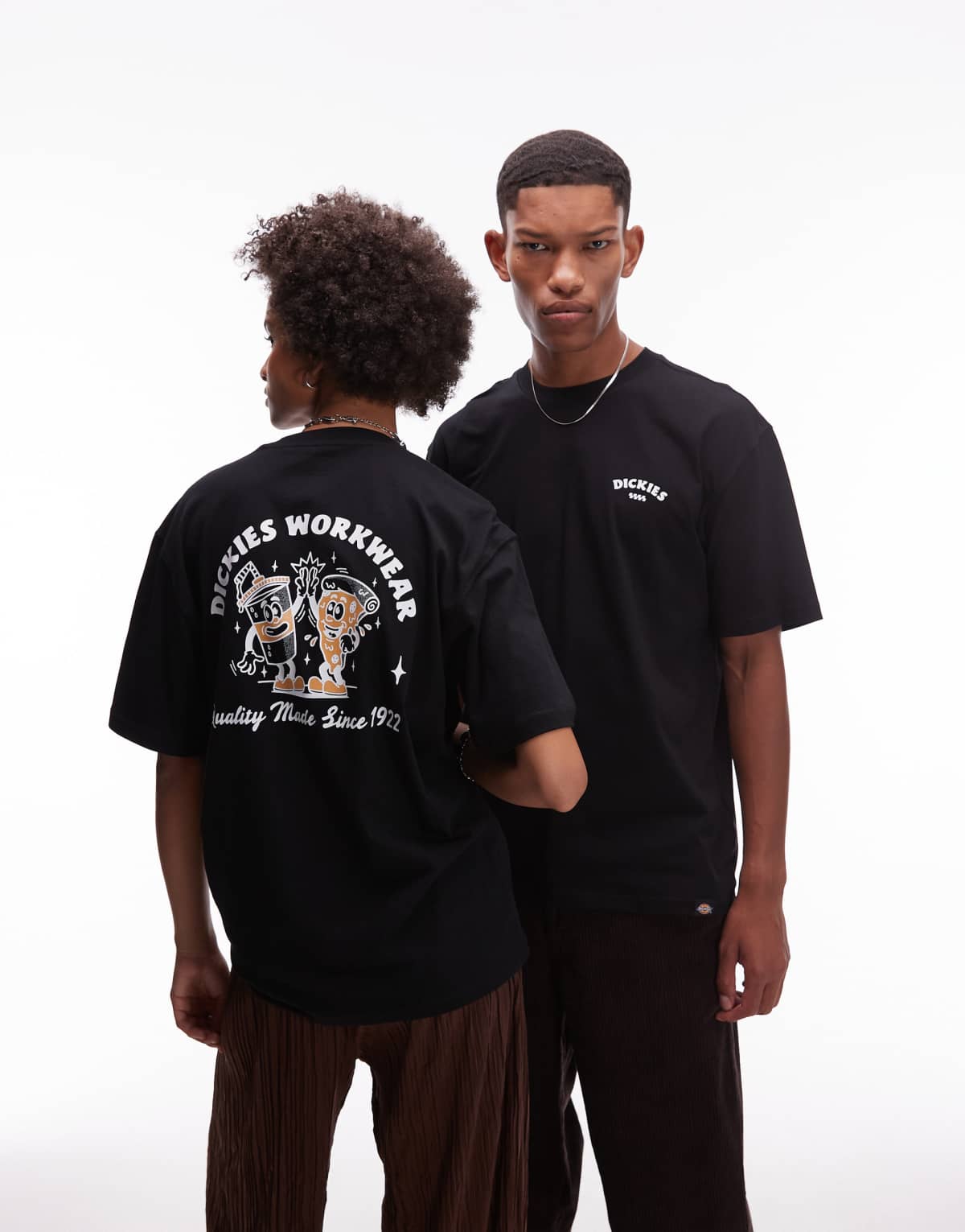 Dickies pizza graphic back print t-shirt in black- exclusive to ASOS