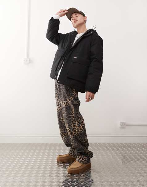 Dickies – Plains – Mantel in Schwarz mit gestepptem Futter - view 1