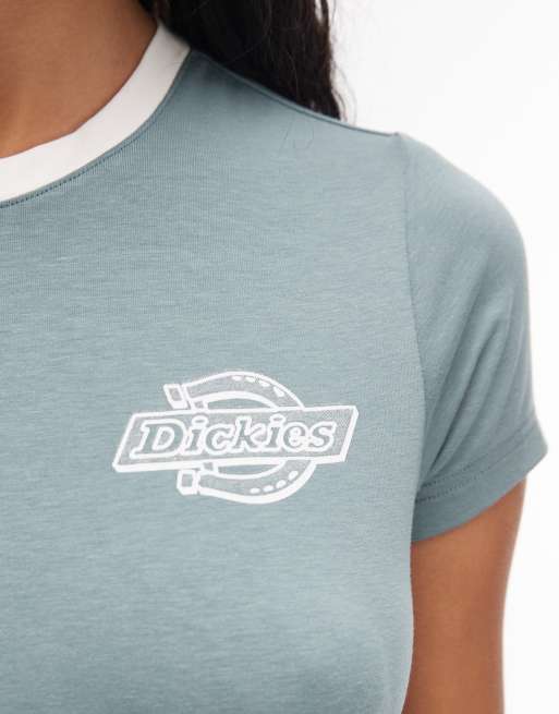 Dickies - Plainville - Baby T-shirt met contrasterende rand in blauw, 3 van 4