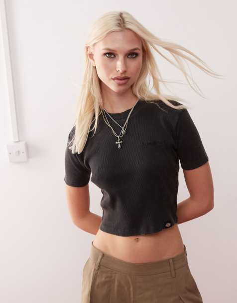 Dickies Plentywood baby tee in black