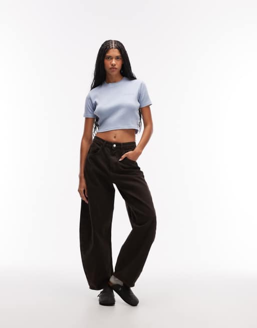 Dickies Plentywood baby tee in blue, 3 of 4