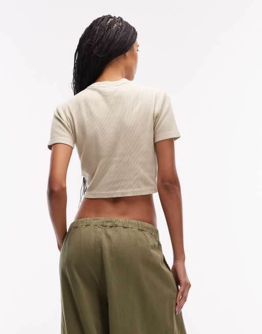Dickies Plentywood baby tee in off white, 2 of 4