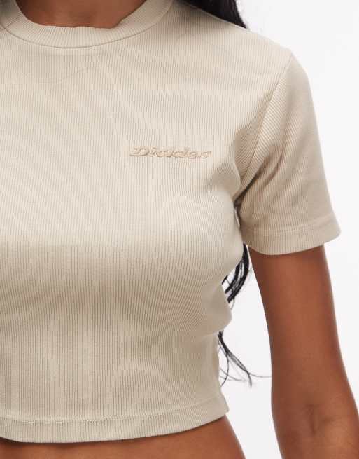 Dickies Plentywood baby tee in off white, 3 of 4