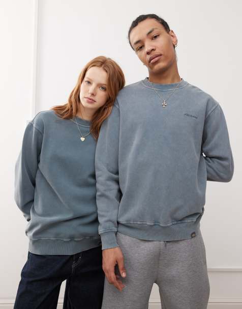 Dickies - Plentywood - Sweat à petit logo - Bleu moyen délavé - view 1