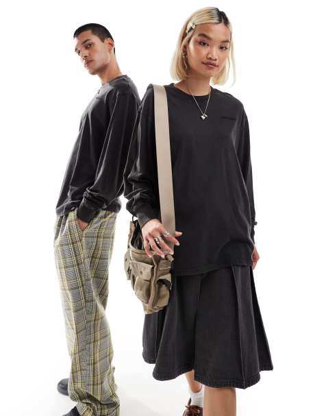 Dickies - Plentywood - T-shirt met lange mouwen in zwart met wassing - view 1