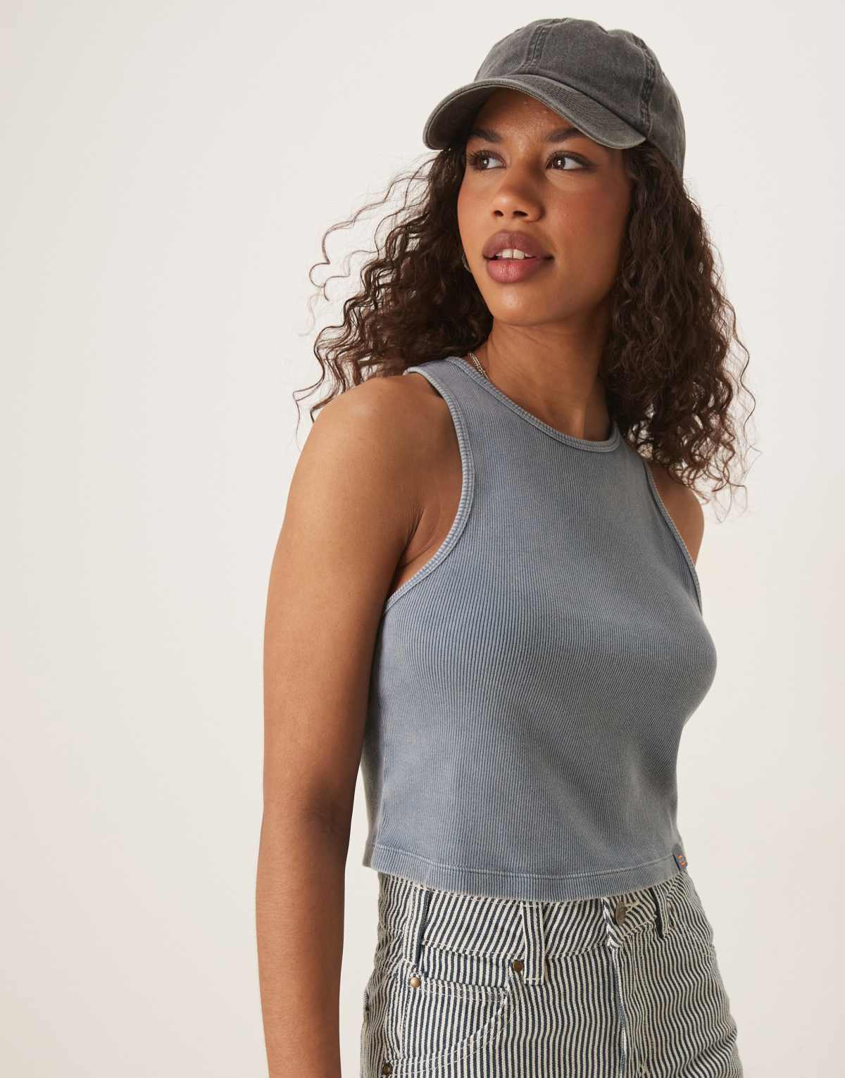 Dickies plentywood vest in washed blue