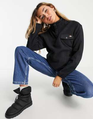 Dickies Port Allen fleece sweatshirt in black