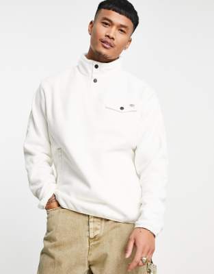 Dickies Port Allen fleece in ecru-White