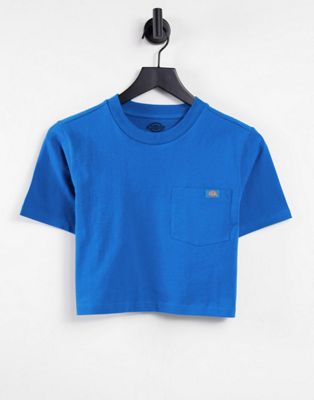 Dickies Porterdale cropped t-shirt in blue