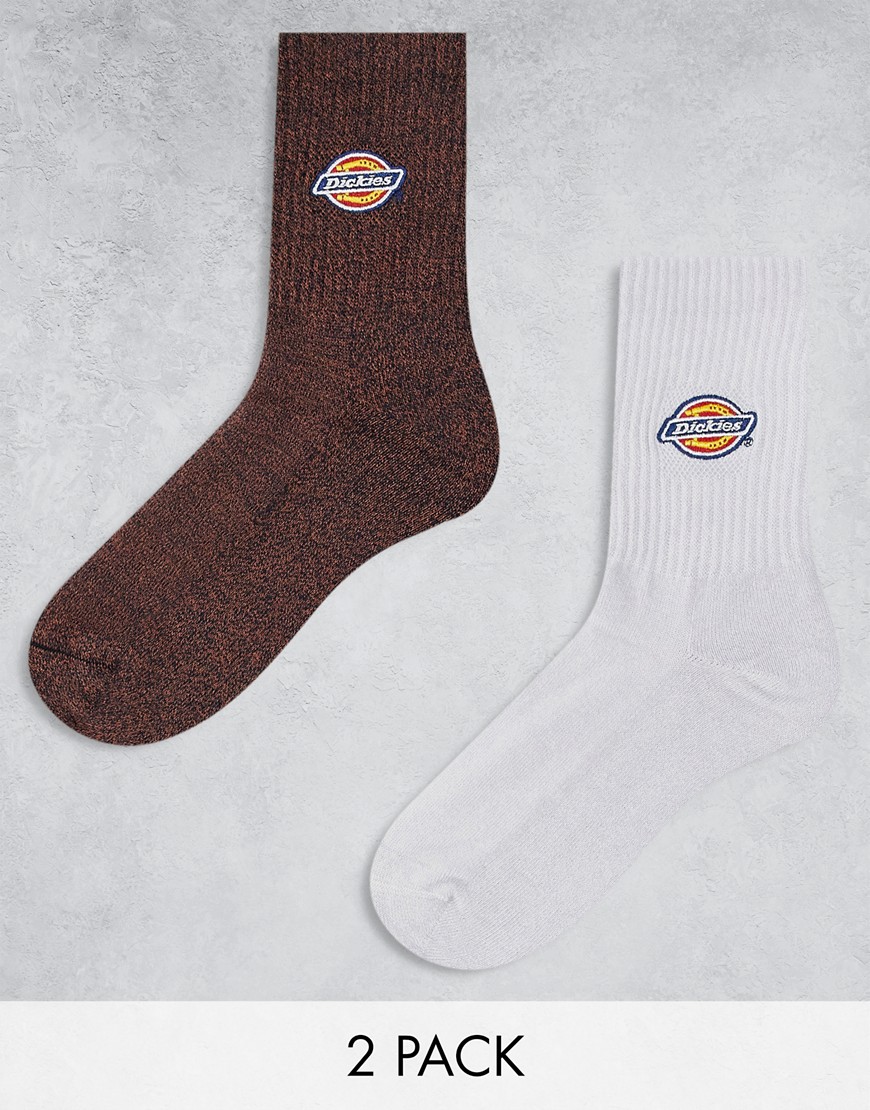 Dickies portsmouth ankle socks in brown and white