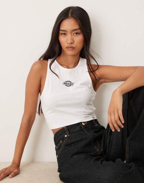 Dickies - Powers - Canotta bianca con logo centrale - view 1