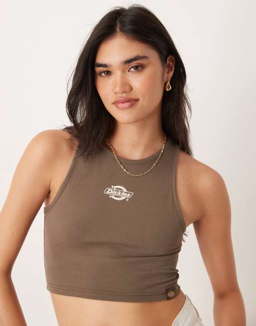 Dickies powers vest in brown- exclusive to asos