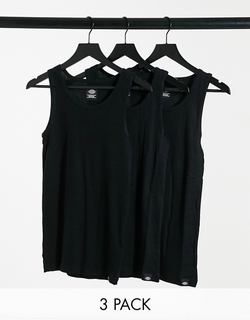 Dickies Proof 3-pack vests in black