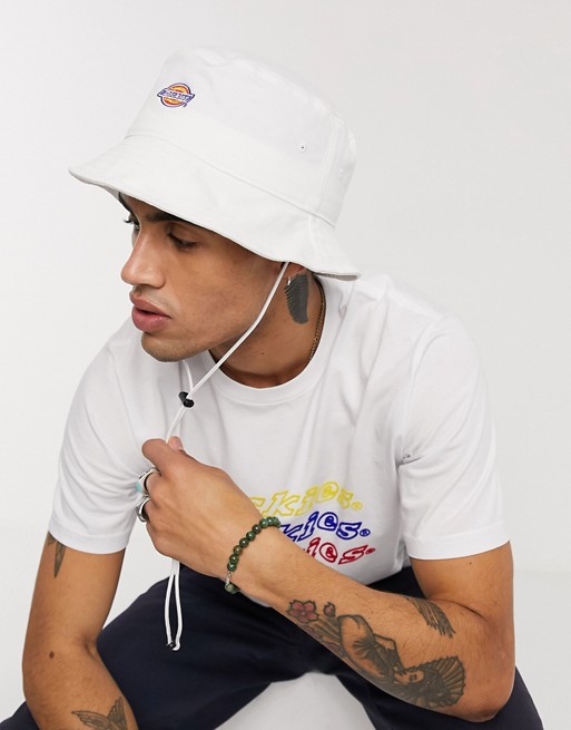 Dickies Ray City bucket hat with logo in white
