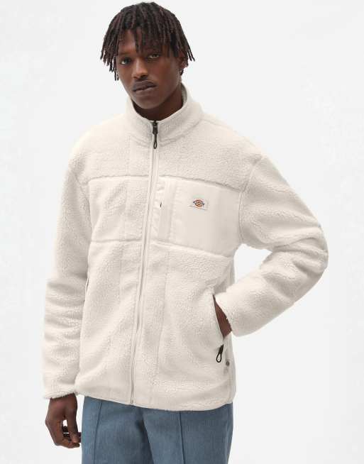 Dickies – Red Chute – Pluszowa kurtka polarowa w kolorze ecru
