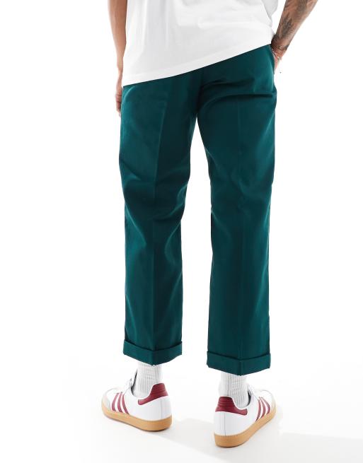 Dickies regular fit cuffed pants in forest green | ASOS