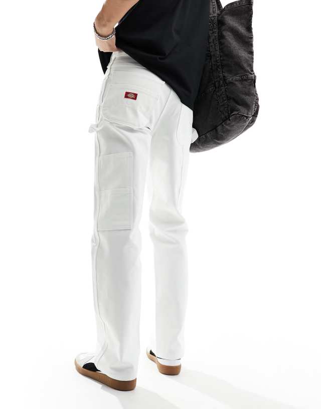 Dickies - relaxed fit painters trousers in white