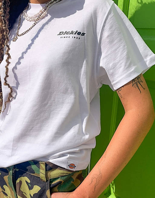 Tops Dickies Reworked back print t-shirt in white 