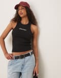[Dickies] Dickies ribbed central logo singlet in black XL BLACK