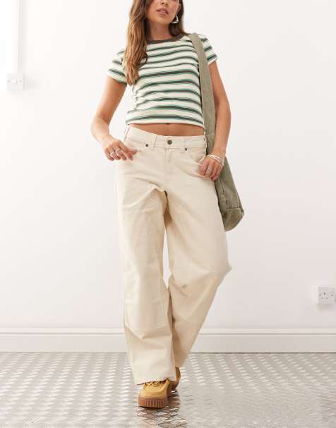 Dickies River Ranch double knee pants in off white