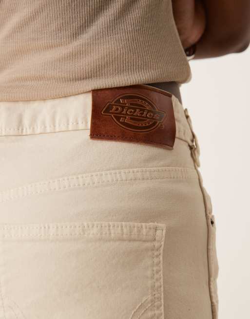 Dickies river ranch western double knee canvas trousers in off white, 4 of 5