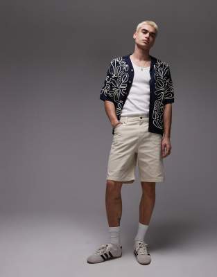 Dickies Dickies river ranch western work shorts in off white