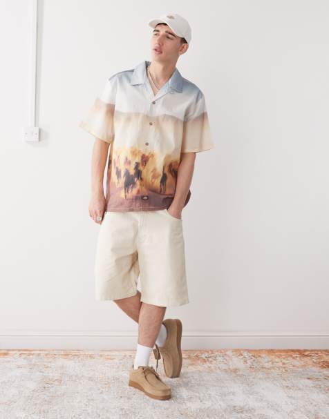 Dickies River Ranch work shorts in beige - view 1