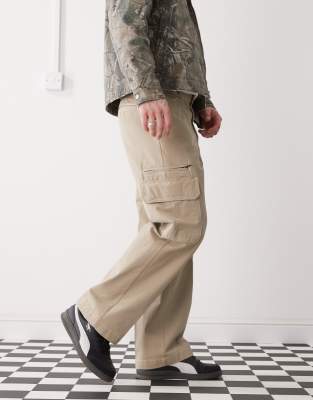 Dickies Dickies riverbend cargo work trousers in light tan-Brown