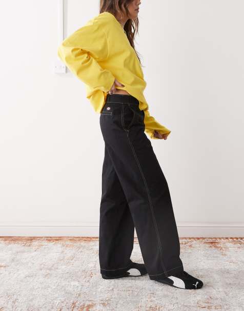 Dickies – Riverbend – Work-Hose in Schwarz mit lockerem, weitem Bein - view 1