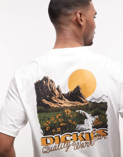 Dickies - Roaming Shores - T-shirt met print op de achterkant in wit, exclusief bij ASOS - view 1