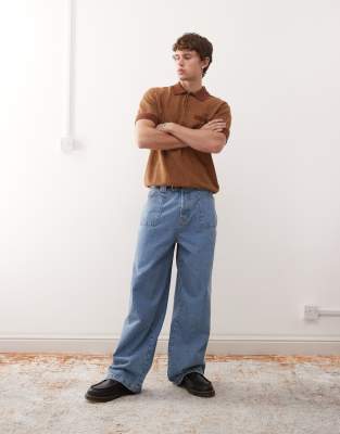 Dickies Rocky Knit Polo In Brown