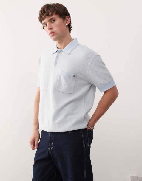 Dickies Rocky knit polo in light blue - view 1