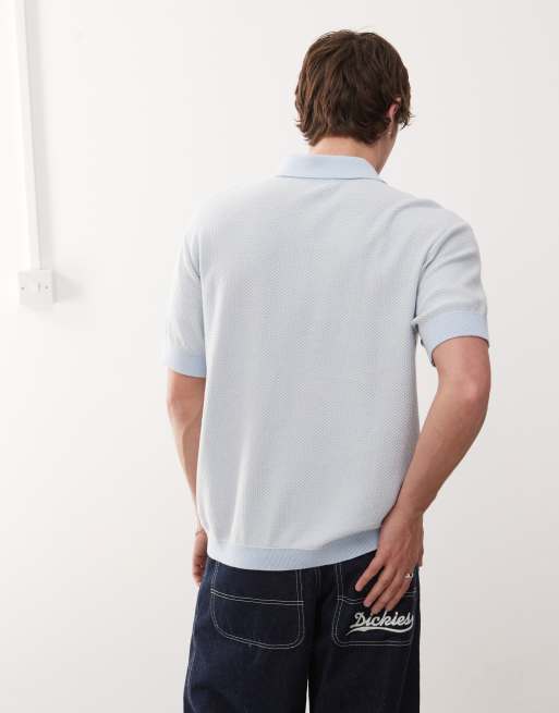 Dickies Rocky knit polo in light blue, 4 of 4
