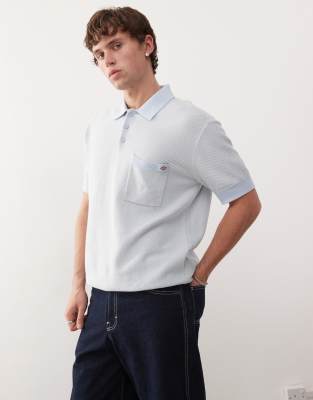 Dickies Mens Whitecap Gray Rocky Short-sleeve Cotton Knitted Polo Shirt In White