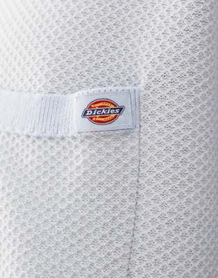 Dickies Mens Whitecap Gray Rocky Short-sleeve Cotton Knitted Polo Shirt In White